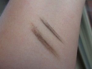 Left: Hourglass Arch Brow Sculpting Pencil Dark Brunette Right: Anastasia Brow Wiz Ebony