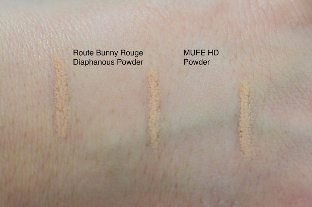 Rouge Bunny Rouge Diaphanous Powder vs MUFE HD Powder
