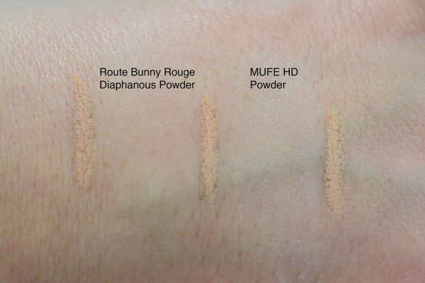 Rouge Bunny Rouge Diaphanous Powder vs MUFE HD Powder
