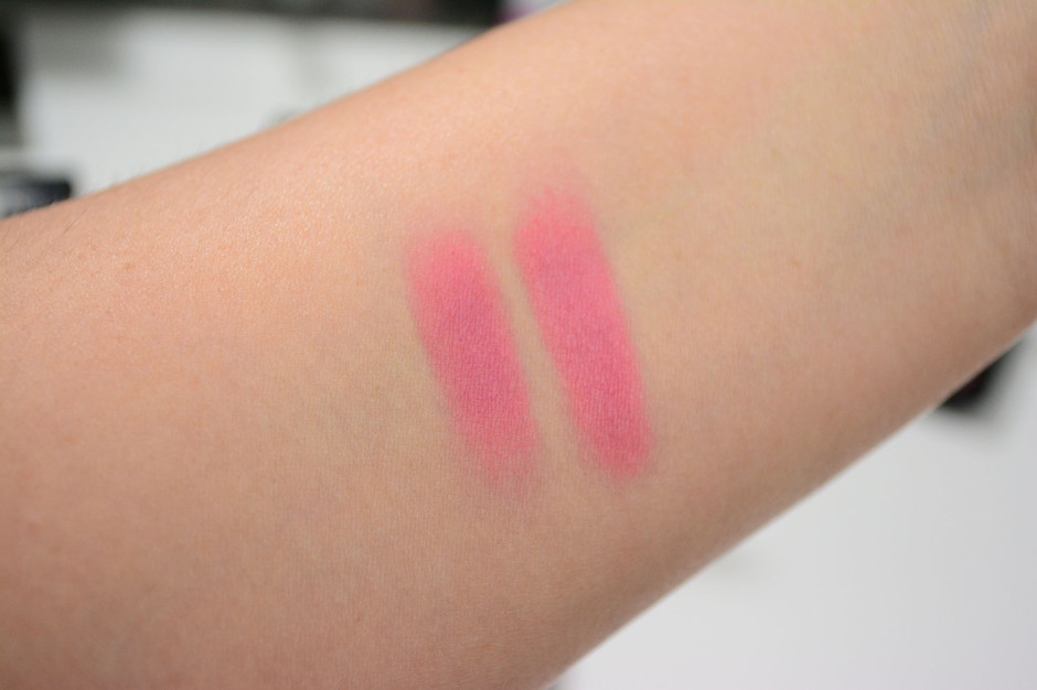 NARS 413blkr blush vs Burberry Coral Pink