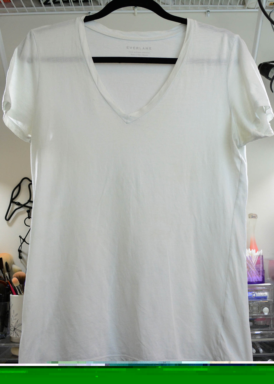 Everlane White V-Neck