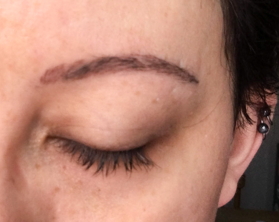 Eyebrow Tattoo Healed After 1st Session