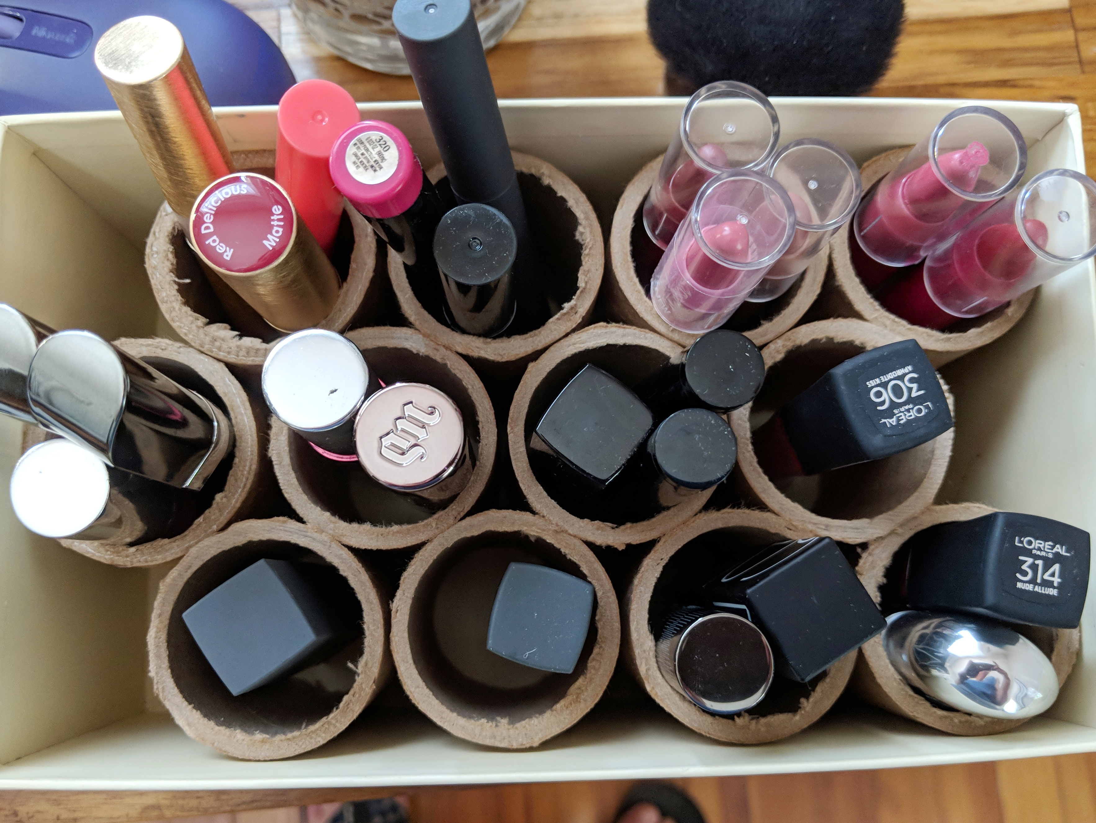 Upcycled Makeup Storage DIY